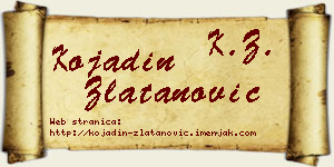Kojadin Zlatanović vizit kartica